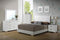 Lorimar Eastern King/Queen Bed, White PU & Chrome Leg